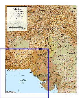 mapa de Paquistao em ingles