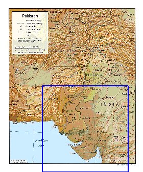 mapa de Paquistao em ingles