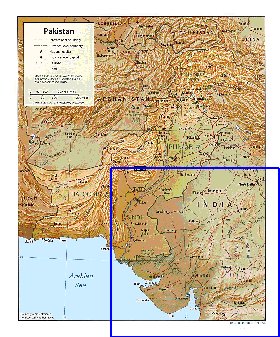 mapa de Paquistao em ingles