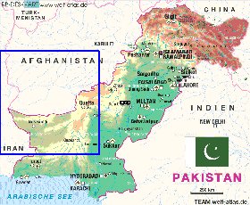 Fisica mapa de Paquistao
