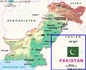 Fisica mapa de Paquistao
