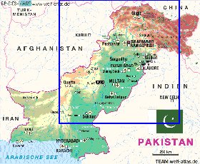 Fisica mapa de Paquistao