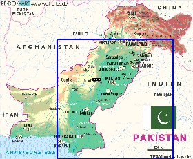 Fisica mapa de Paquistao