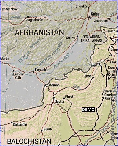 carte de Pakistan