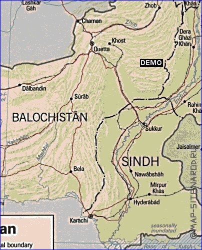 mapa de Paquistao