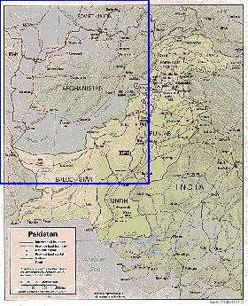 carte de Pakistan