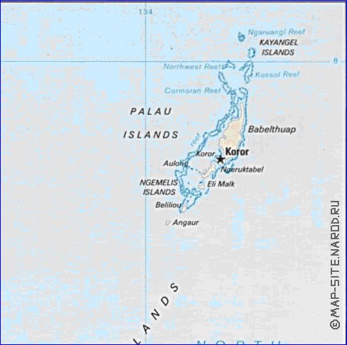 mapa de Palau