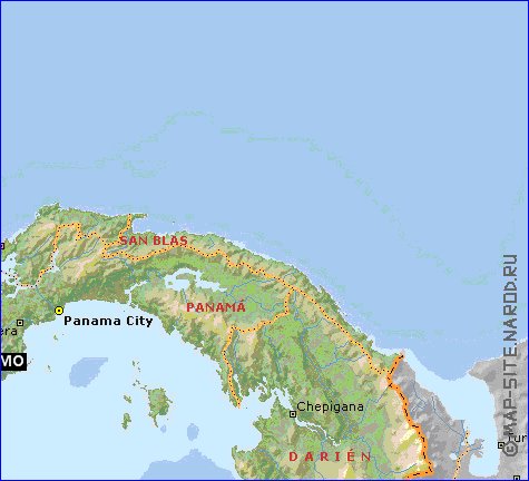 Administratives carte de Panama