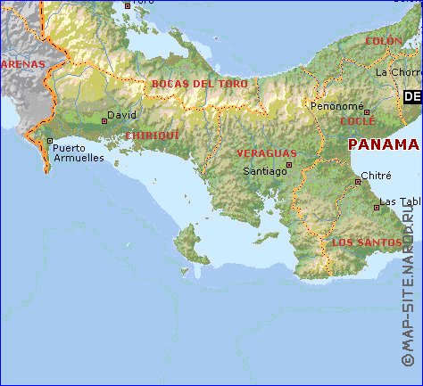 Administratives carte de Panama