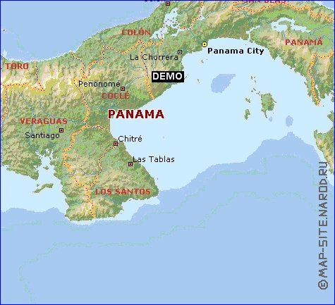 Administrativa mapa de Panama