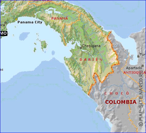 Administrativa mapa de Panama