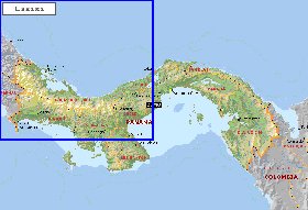 Administrativa mapa de Panama