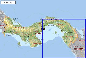 Administrativa mapa de Panama