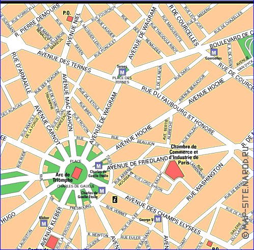 mapa de Paris em frances