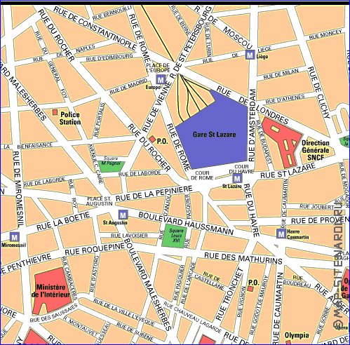 mapa de Paris em frances