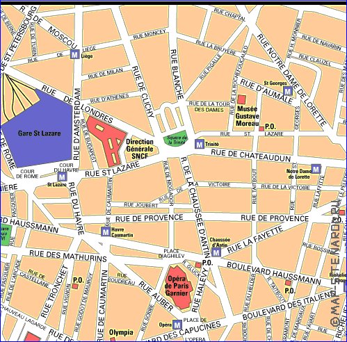 mapa de Paris em frances