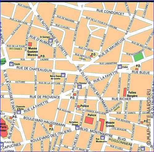 mapa de Paris em frances