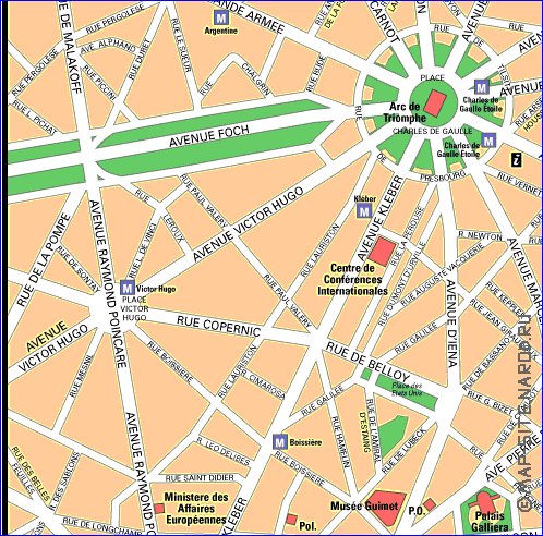 mapa de Paris em frances