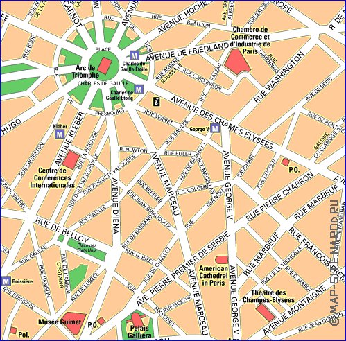 mapa de Paris em frances