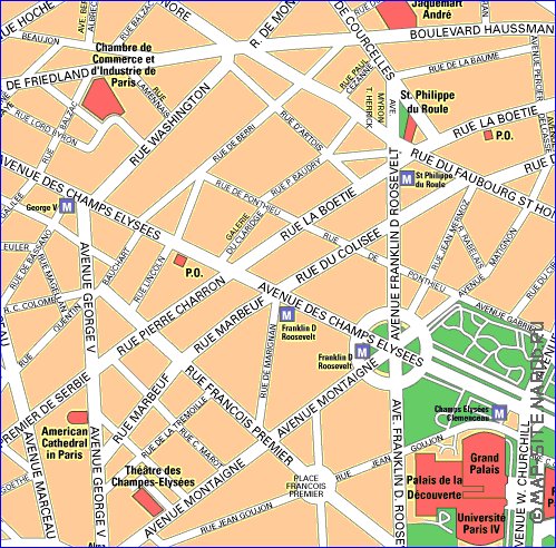 mapa de Paris em frances