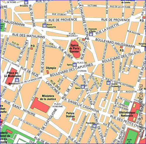 mapa de Paris em frances