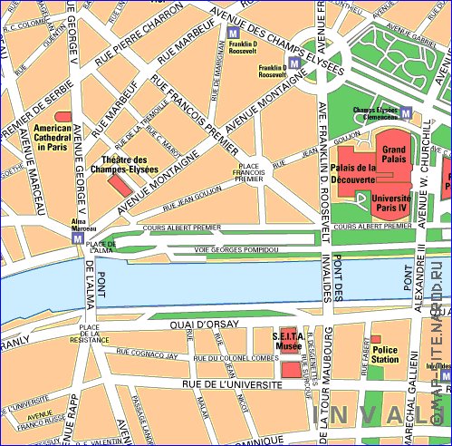 mapa de Paris em frances