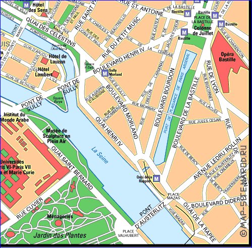 mapa de Paris em frances