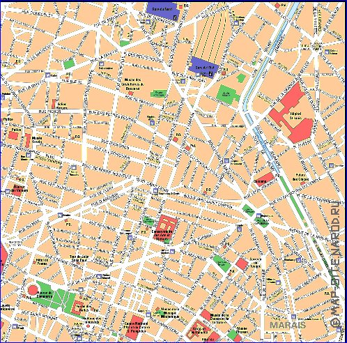 mapa de Paris em frances