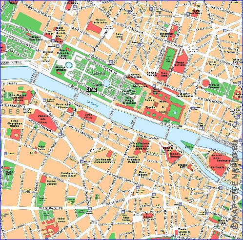 mapa de Paris em frances