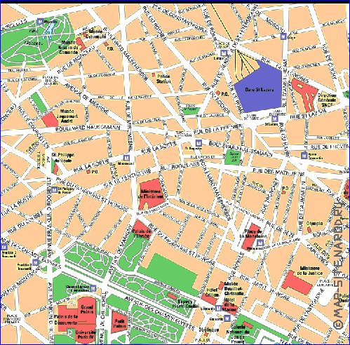 mapa de Paris em frances