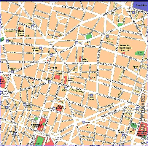 mapa de Paris em frances