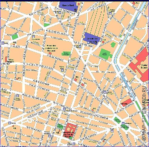 mapa de Paris em frances