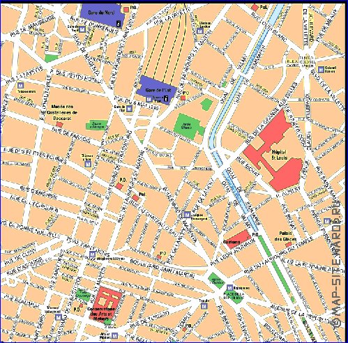 mapa de Paris em frances