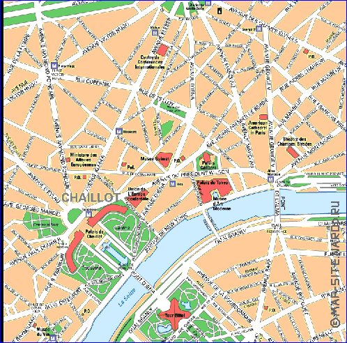 mapa de Paris em frances