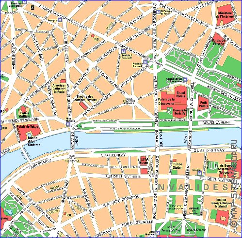 mapa de Paris em frances