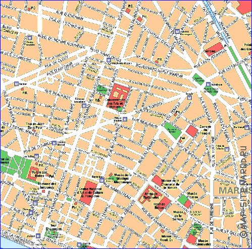 mapa de Paris em frances