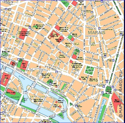 mapa de Paris em frances