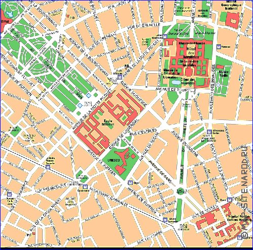 mapa de Paris em frances