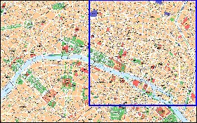 mapa de Paris em frances