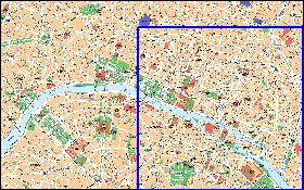 mapa de Paris em frances