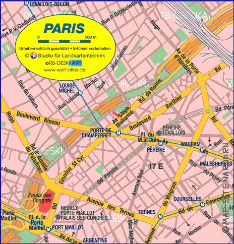 mapa de Paris em alemao