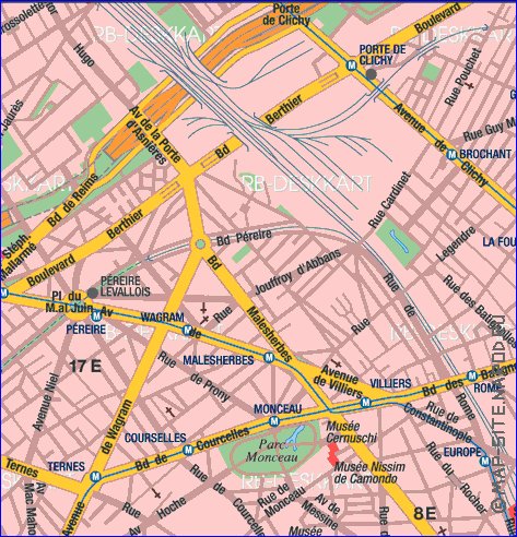 mapa de Paris em alemao