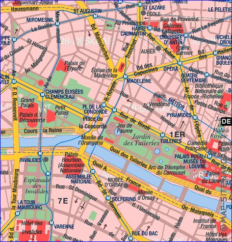 carte de Paris en allemand