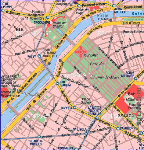 mapa de Paris em alemao