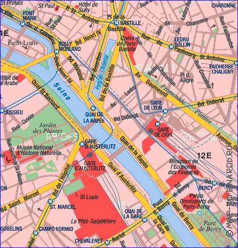 carte de Paris en allemand