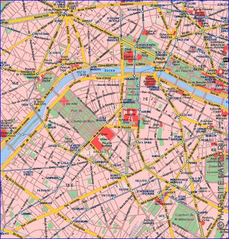 carte de Paris en allemand