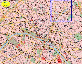 carte de Paris en allemand