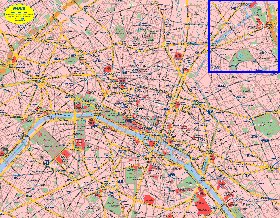 carte de Paris en allemand