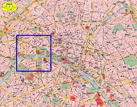 carte de Paris en allemand