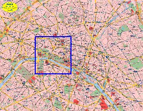 carte de Paris en allemand